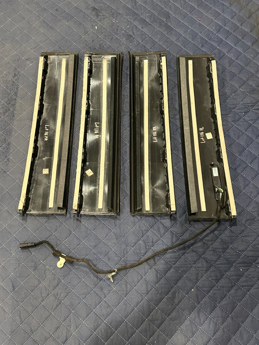 2017-2019 FORD F250 F350 F450 FRONT REAR DOOR GLOSS BLACK PILLAR SET OEM