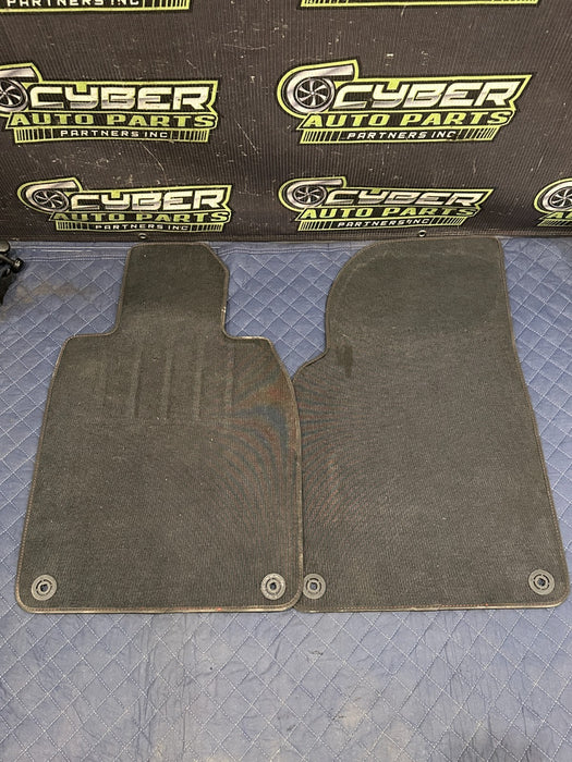 2014 PORSCHE 911 TURBO S FRONT LEFT RIGHT CARPET MATS OEM * SLIGHT WEARS*