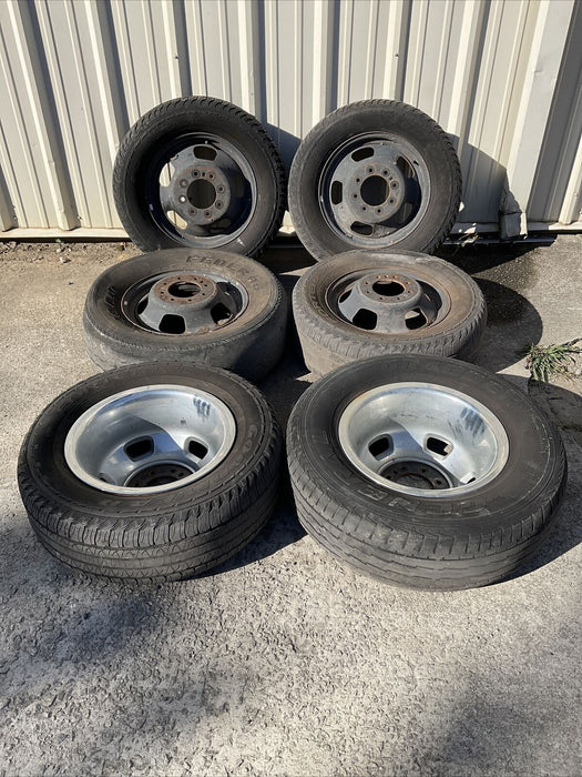 2012 RAM 3500 DUALLY SET (6) WHEEL TIRE RIM GENERAL GRABBER HTS P265/70R17~READ~