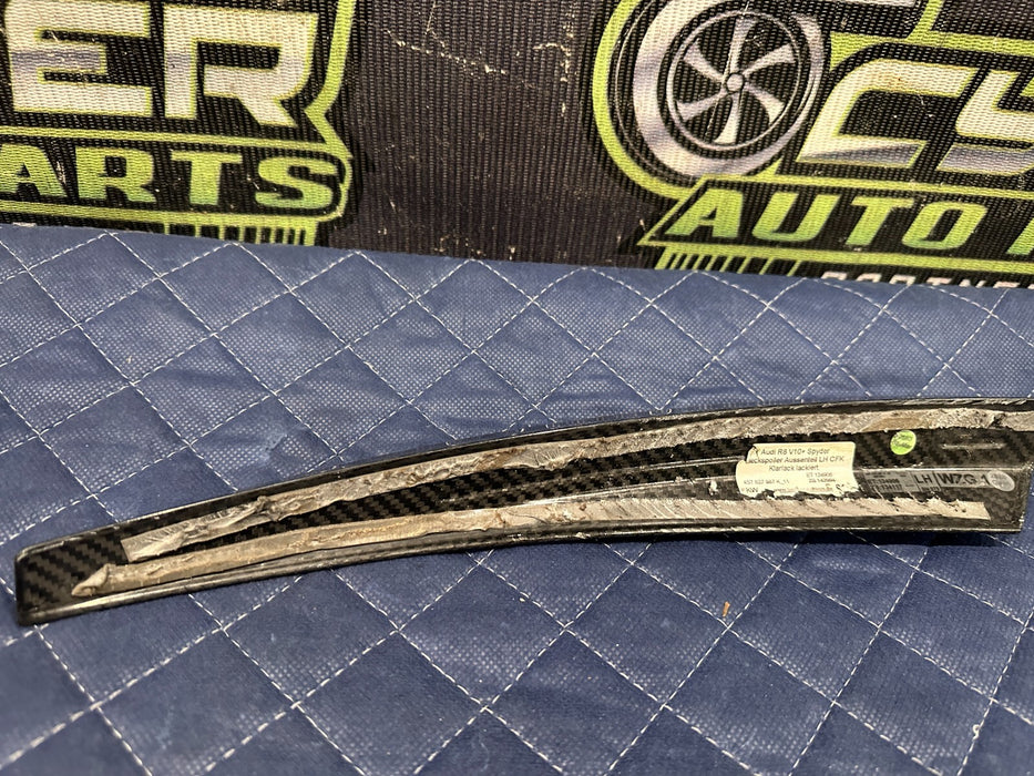 2017-2023 AUDI R8 SPYDER CONVERTIBLE CARBON FIBER SPOILER LEFT OEM 4S7 827 987 K