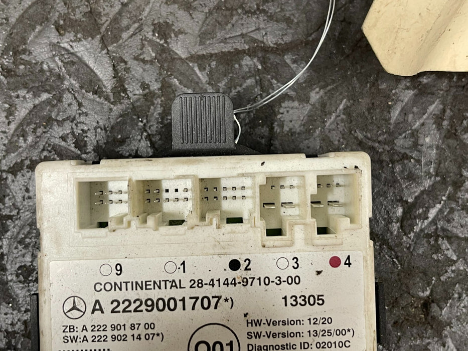 2014 MERCEDES-BENZ S550 FRONT LEFT DRIVER DOOR CONTROL MODULE ECU 2229001707 OEM