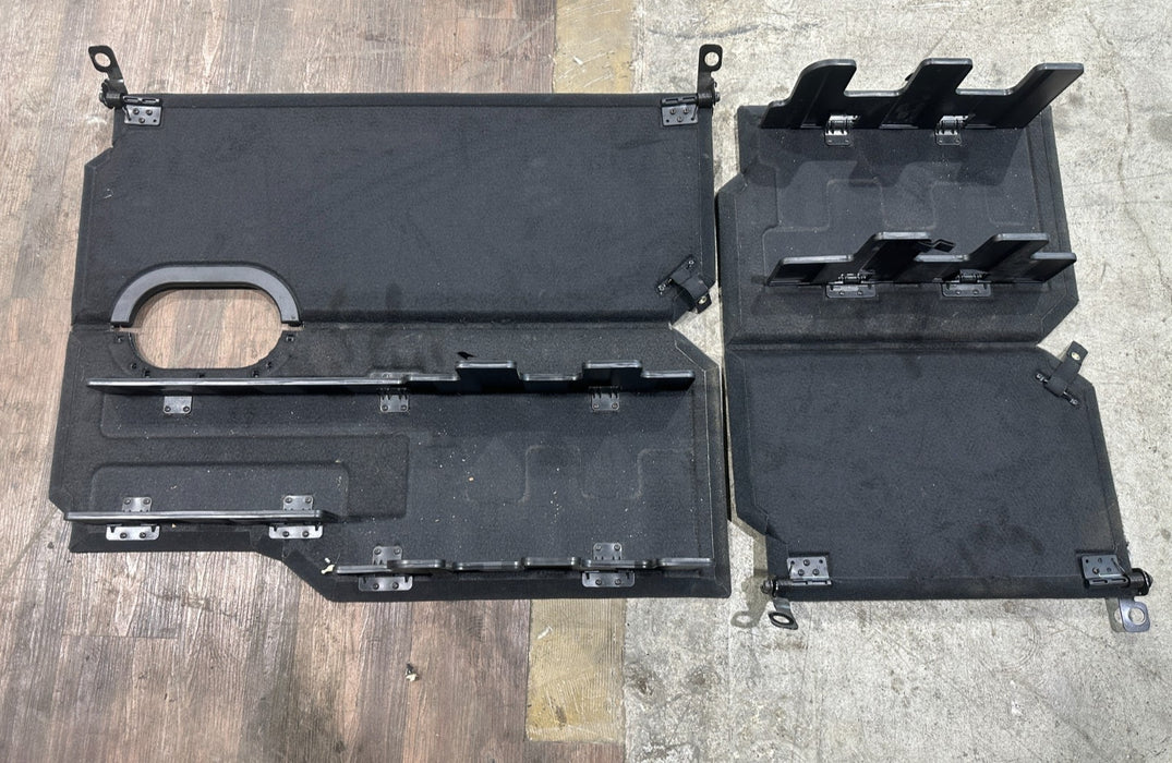 2024 DODGE RAM 3500 LARAMIE BLACK CARPETED REAR UNDER SEAT STORAGE TRAYS OEM