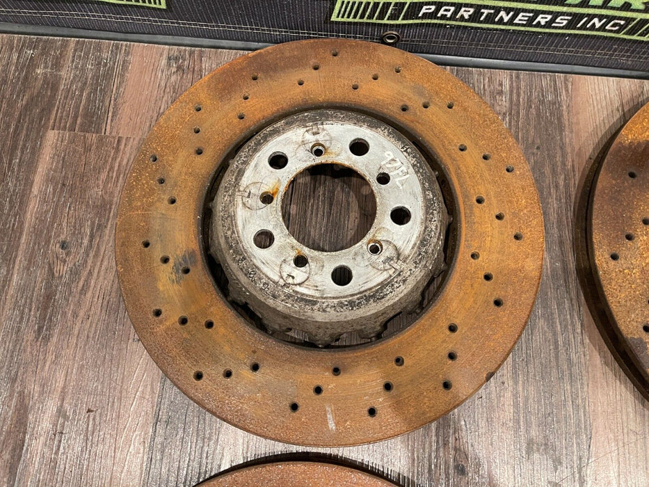 2020 BMW M4 F82 FRONT REAR LEFT RIGHT DRILLED BRAKE ROTORS OEM 23K MILES