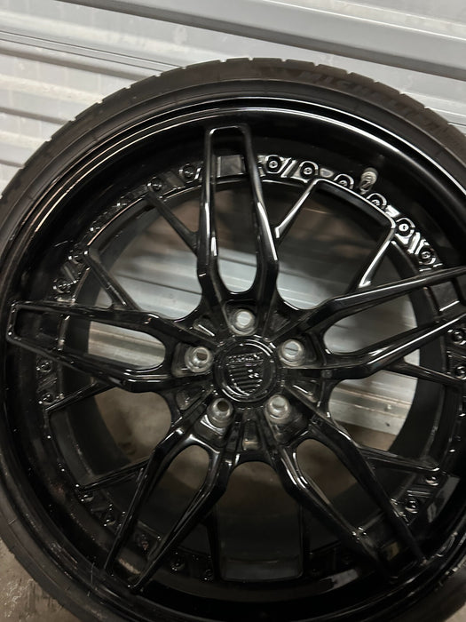 2021 AUDI R8 20X9 5X112 ANRKY FRONT WHEEL RIM TIRE GENUINE OEM ~MINOR BENT~