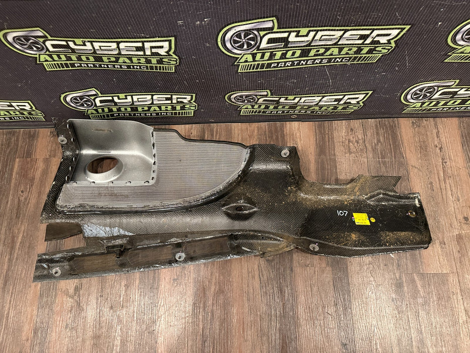 2014 AUDI R8 CARBON FIBER ENGINE BAY SET OEM (4 PC) INTAKE COVERS & SIDE PANELS