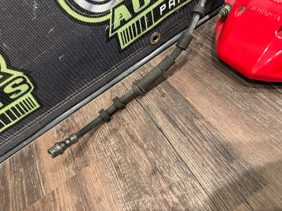 2021 AUDI R8 FRONT LEFT DRIVER RED CARBON CERAMIC BRAKE CALIPER OEM