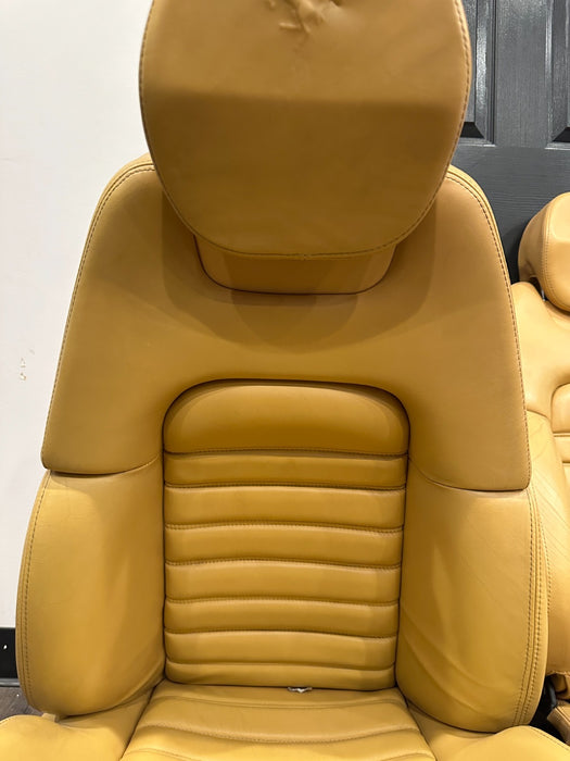 FERRARI 360 FRONT LEFT RIGHT BEIGE TAN SEATS OEM *NORMAL WEAR 6-8,10-12*