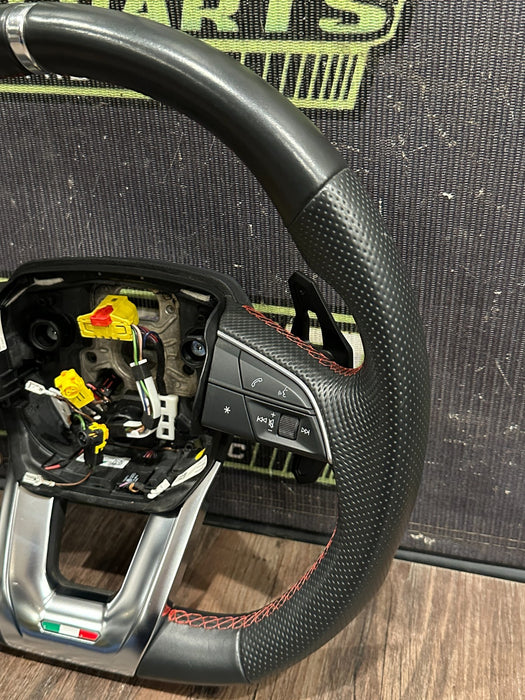 2018-2024 LAMBORGHINI URUS LEATHER STEERING WHEEL W RED STITCHING OEM