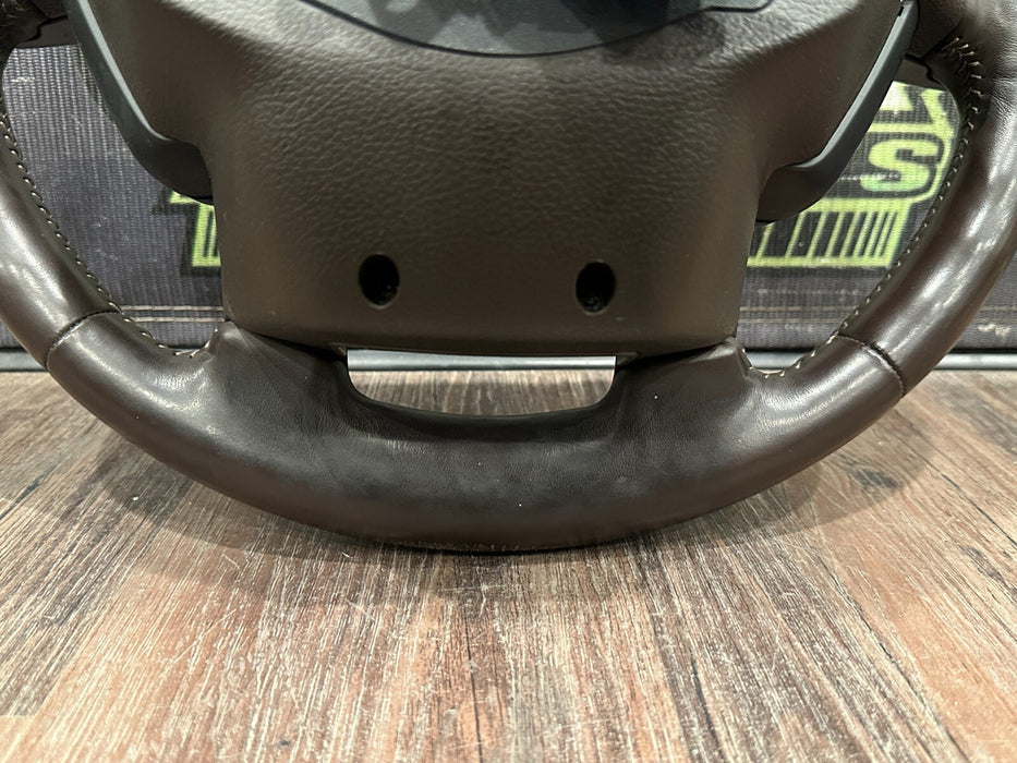 2017-19 FORD F250 F350 F450 LIMITED BROWN STEERING WHEEL ADATIVE & STEERING OEM