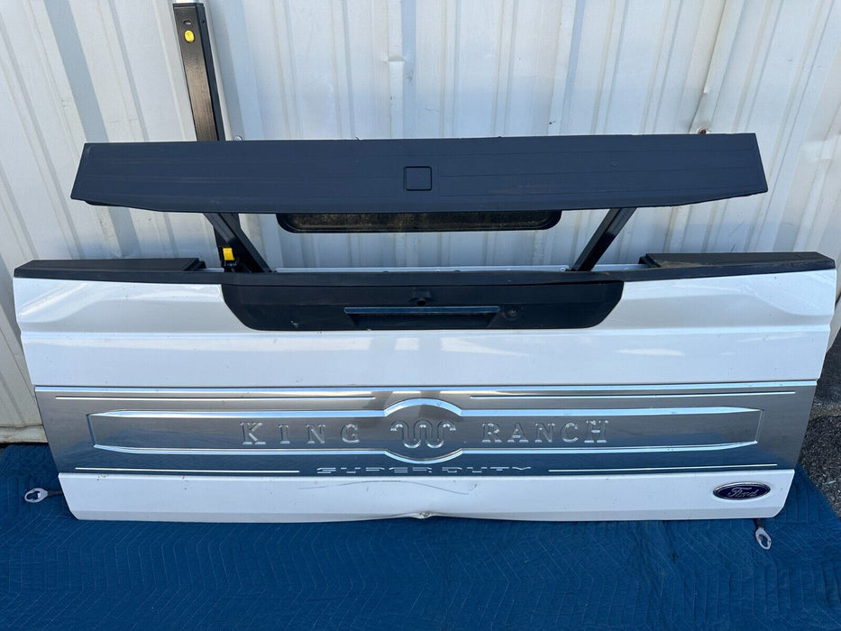 2020 2021 2022 FORD F250 F350 F450 KING RANCH TAILGATE STAR WHITE *DAMAGE*