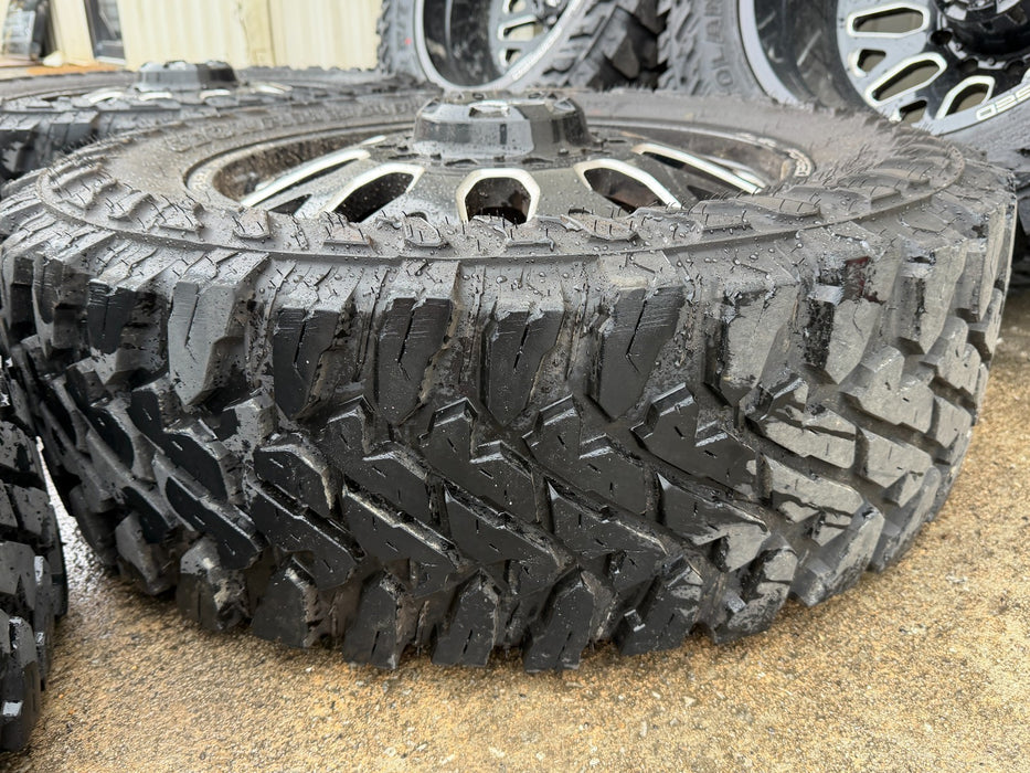 FORD F450 FUEL FORGED WHEELS 10X225 DIRECT BOLT ON 37" YOKOHAMA GEOLANDER M/T