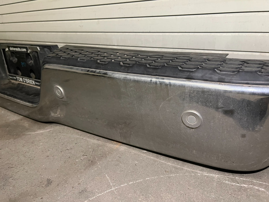 2017 RAM 2500 3500 LARAMIE CHROME REAR BUMPER W/ SENSORS OEM 2013-2018