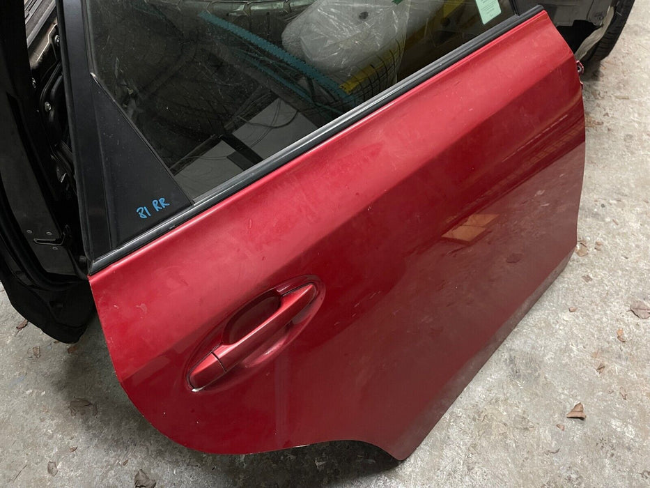 2014 TOYOTA PRIUS V REAR RIGHT RH RED DOOR W PANEL OEM *SUN DAMAGE* (READ!)