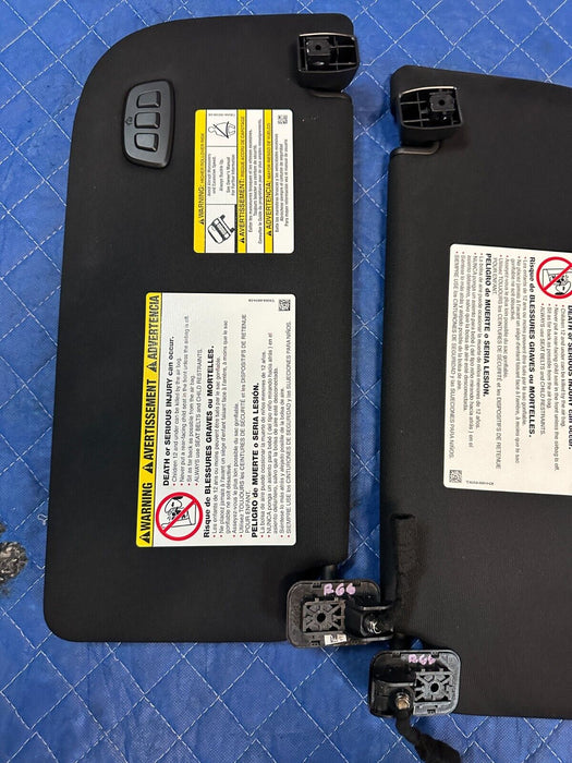 2022 FORD F250 F350 F450 PLATINUM LEFT & RIGHT BLACK OEM SUN VISORS
