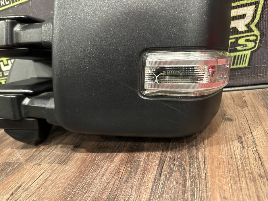 2023-2024 FORD F350 LEFT DRIVER CHROME CAP TOW MIRROR W CAMERA OEM