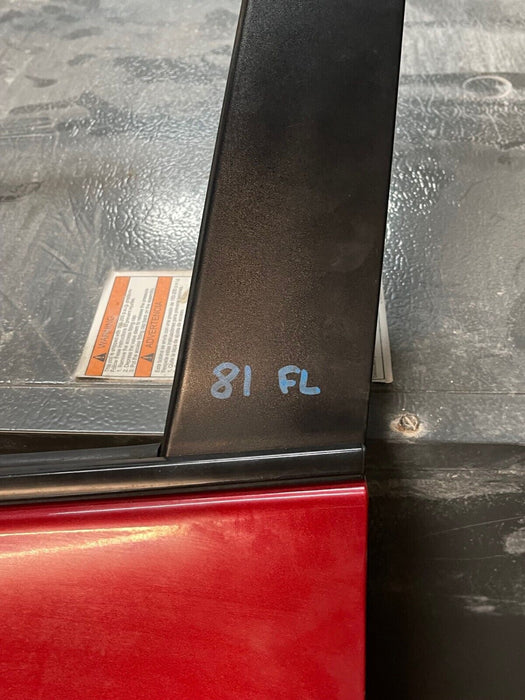 2014 TOYOTA PRIUS V FRONT LEFT LH RED DOOR W PANEL OEM *SUN DAMAGE* (READ!)