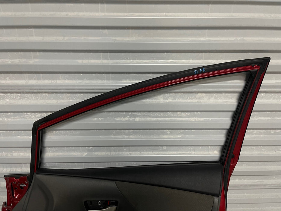 2014 TOYOTA PRIUS V FRONT RIGHT RH RED DOOR W PANEL OEM *SUN DAMAGE* (READ!)