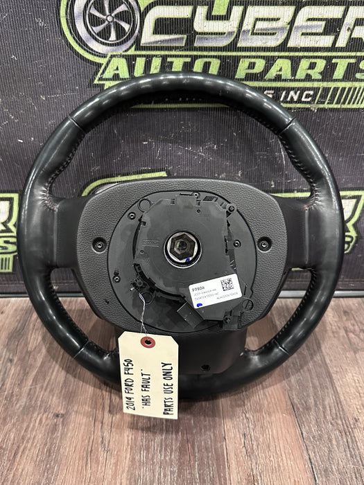 2017-2019 FORD F250 F350 F450 CARBON FIBER STEERING WHEEL OEM *FAULT/PARTS ONLY*