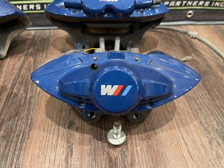 2020 BMW M4 F82 FRONT REAR LEFT RIGHT BLUE BREMBO BRAKE CALIPERS (448) OEM *READ