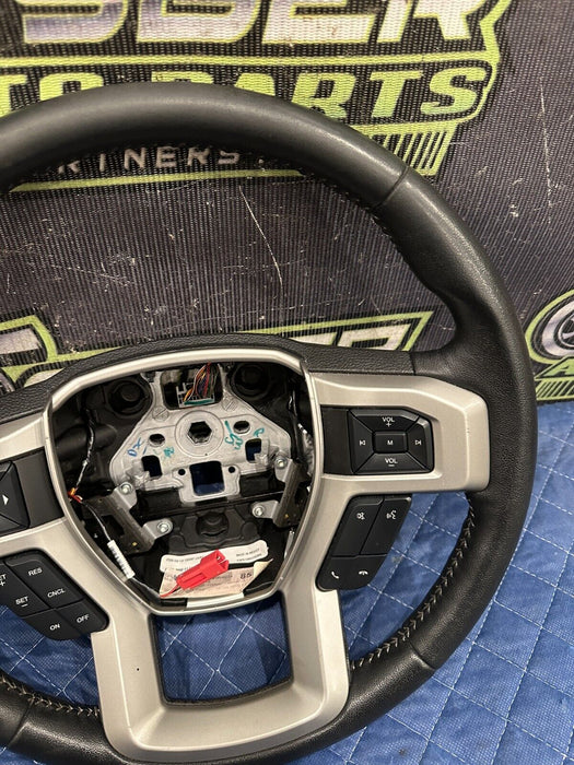 2017-2019 FORD F250 F350 LARIAT ADAPTIVE STEERING WHEEL W/ CRUISE CONTROL OEM