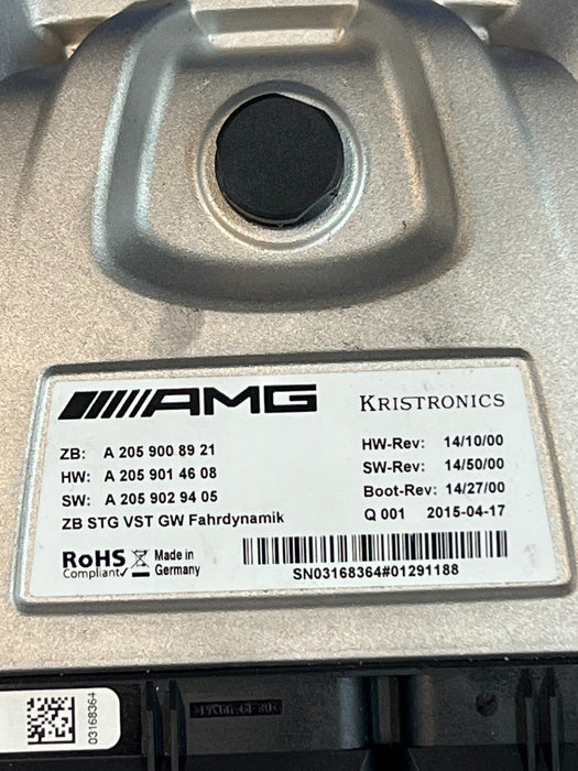 2015 MERCEDES-BENZ C63S AMG DYNAMIC SUSPENSION CONTROL MODULE  2059008921