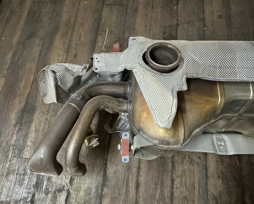 2018 AUDI R8 EXHAUST MUFFLER W SHIELDS ASSEMBLY OEM