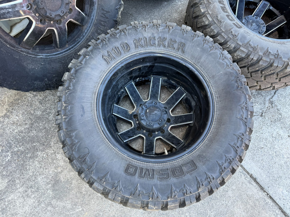 FORD F350 DRW DUALLY FUEL MAVERICK 20" WHEELS 37" MUDKICKER TIRES 8X200