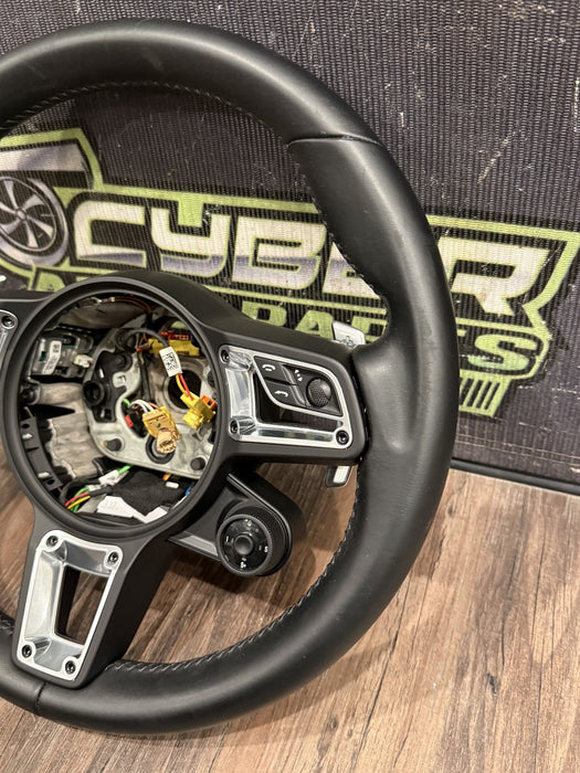 2014 PORSCHE 911 TURBO S 991.1 TO 991.2 CONVERSION BLACK STEERING WHEEL OEM