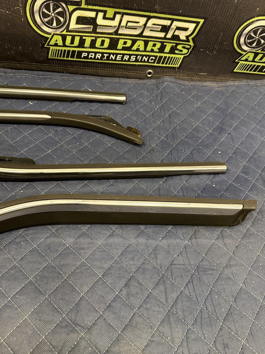 2017-2019 FORD F250 F350 F450 FRONT REAR CHROME DOOR BELT MOLDING SET OEM