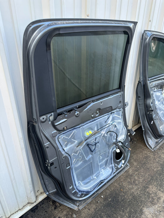 2016 Nissan Titan XD Crew Cab REAR LEFT DOOR SHELL GUN METALLIC (KAD) OEM