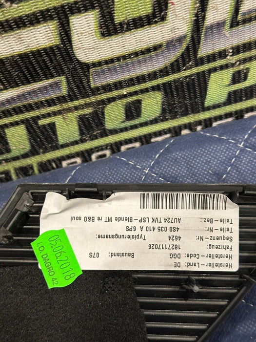 2018 AUDI R8 SPYDER RIGHT PASSENGER DOOR SPEAKER GRILLE 4S0 035 410 A 4S0035410