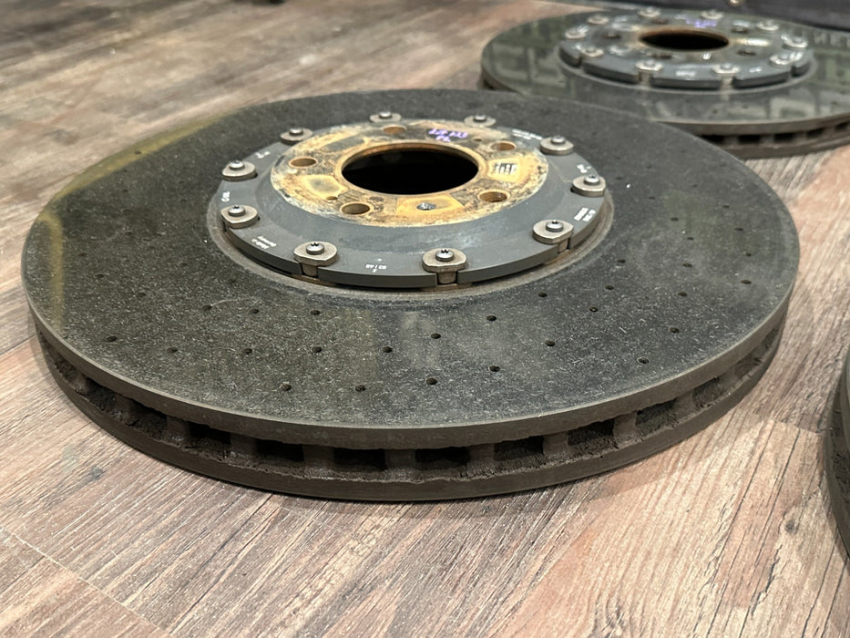 2018-2024 LAMBORGHINI URUS FRONT REAR CARBON CERAMIC BRAKE ROTORS SET OEM