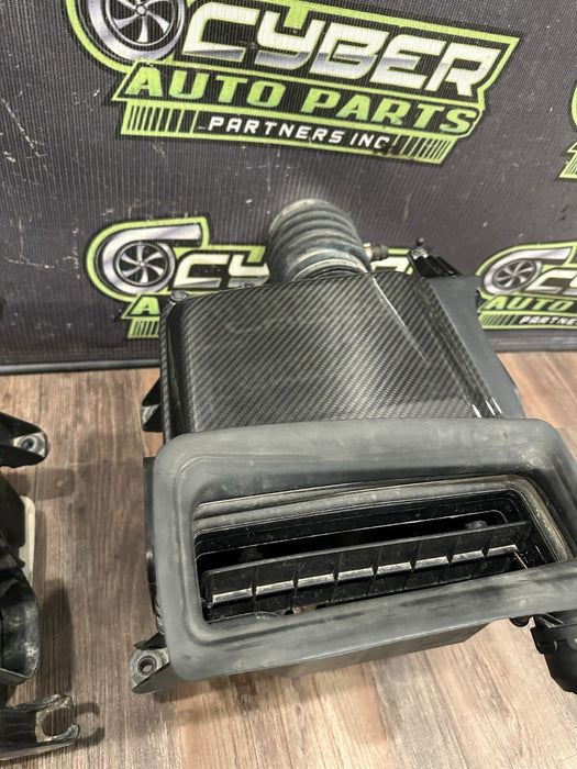 2017 AUDI R8 V10 OEM GENUINE AIR INTAKE BOXES LH RH WITH CARBON FIBER LIDS OEM