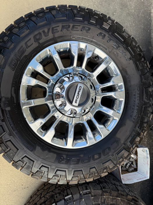 FORD F250 F350 ALLOY FACTORY WHEELS COOPER DISCOVERER AT3XLT LT275/70R18