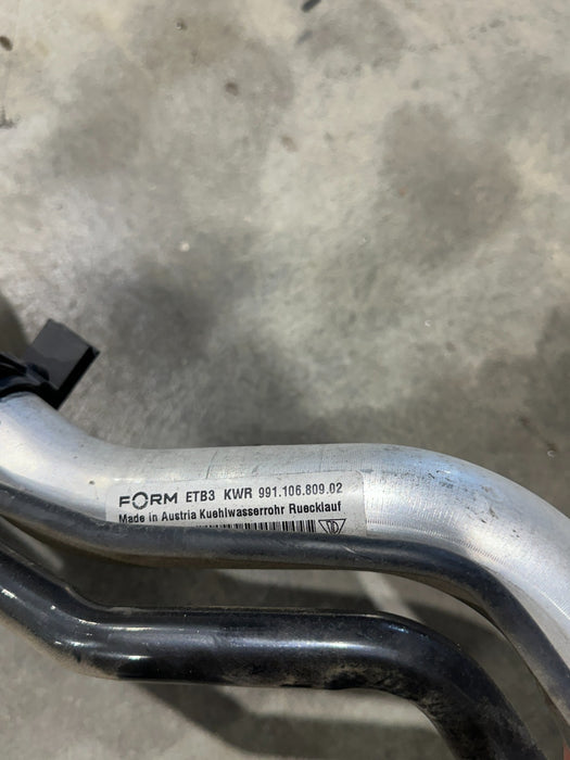 2014 PORSCHE 911 TURBO S REAR LEFT ENGINE WATER COOLANT HOSE LINES OEM