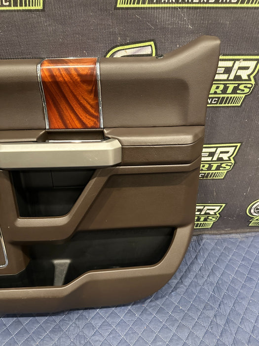 2017-2019 FORD F250 F350 F450 KING RANCH BROWN REAR RIGHT DOOR PANEL OEM *FLAW 5