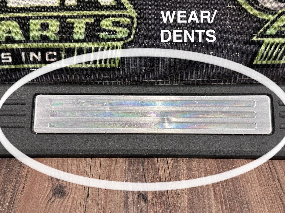2017 NISSAN TITAN XD RESERVE REAR LEFT DOOR SILL KICK PLATE OEM *WEAR/DENT 5*