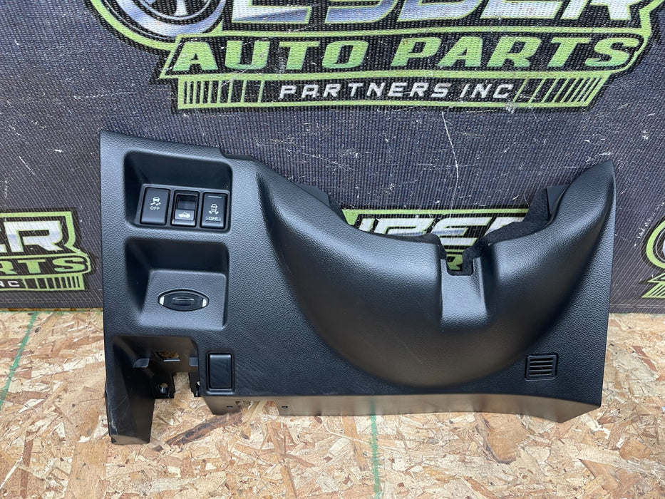 2013 INFINITI G37S DRIVER STEERING COLUMN KEY SLOT KNEE TRIM OEM 2009-2015