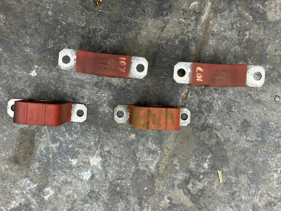 2014 AUDI R8 REAR MUFFLER EXHAUST SYSTEM HANGER BRACKETS (4) 420 251 305