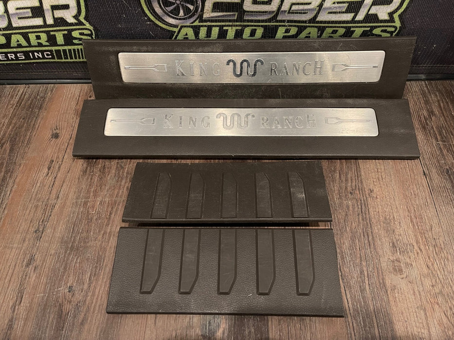 2017-2019 FORD F250 F350 KING RANCH FRONT REAR LEFT RIGHT KICK PLATE SET *SCUFFS