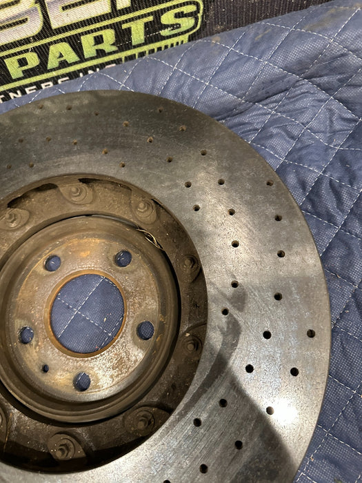 2014 AUDI R8  FRONT DRIVER LEFT CARBON CERAMIC BRAKE ROTOR OEM 420 615 301 K