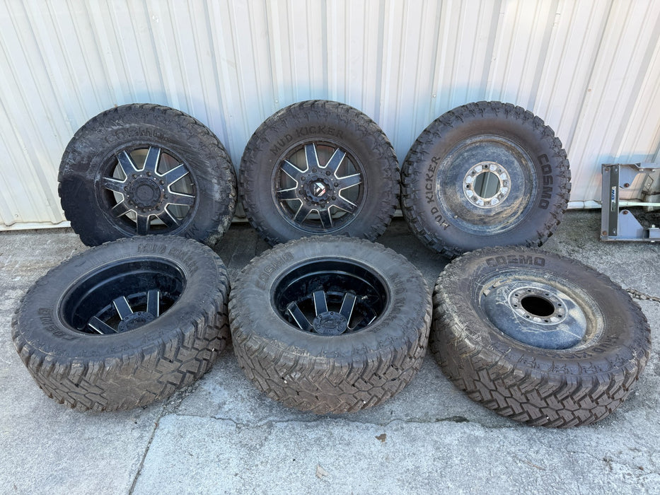 FORD F350 DRW DUALLY FUEL MAVERICK 20" WHEELS 37" MUDKICKER TIRES 8X200