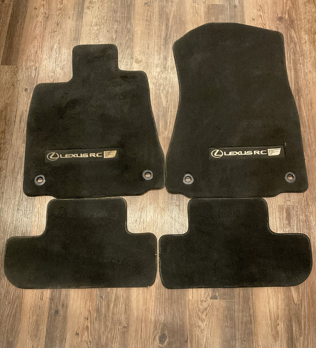 2015 LEXUS RC-F RCF SET (4) BLACK CARPET FLOOR MAT PT208-24150