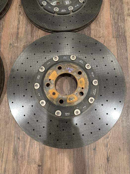 2018-2024 LAMBORGHINI URUS FRONT REAR CARBON CERAMIC BRAKE ROTORS SET OEM
