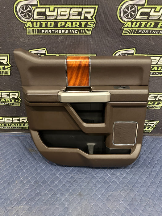2017-2019 FORD F250 F350 F450 KING RANCH BROWN REAR LEFT DOOR PANEL OEM