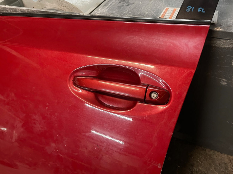 2014 TOYOTA PRIUS V FRONT LEFT LH RED DOOR W PANEL OEM *SUN DAMAGE* (READ!)