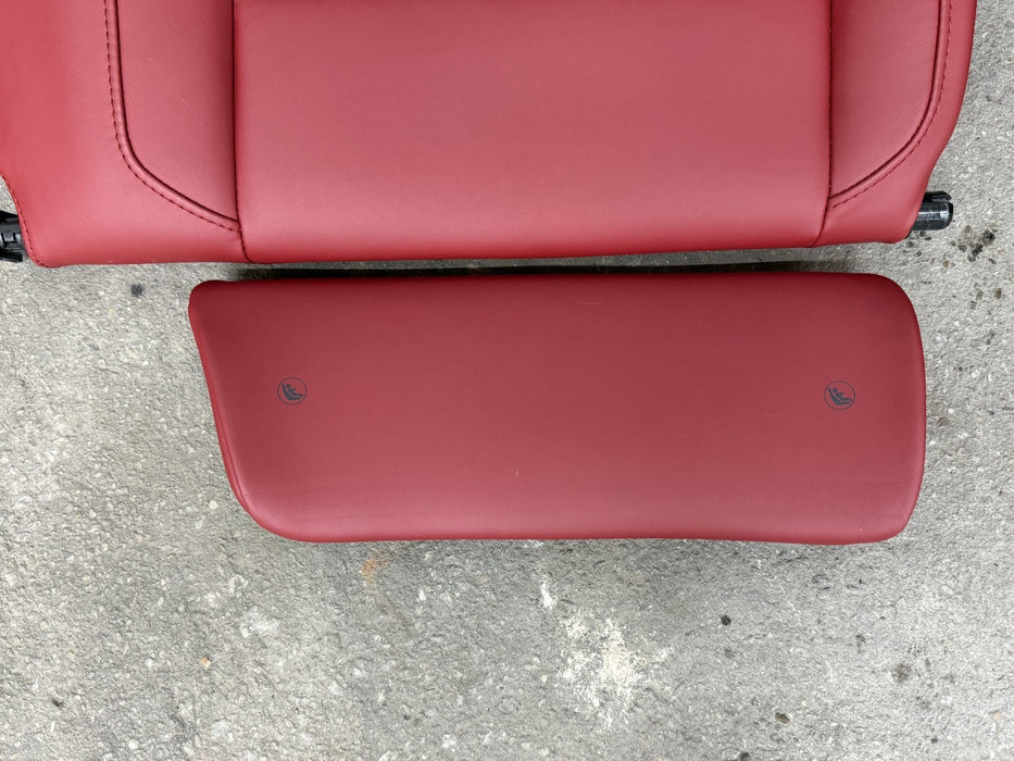 2014 PORSCHE 911 TURBO S 991 FRONT REAR SEATS RED OEM GENUINE