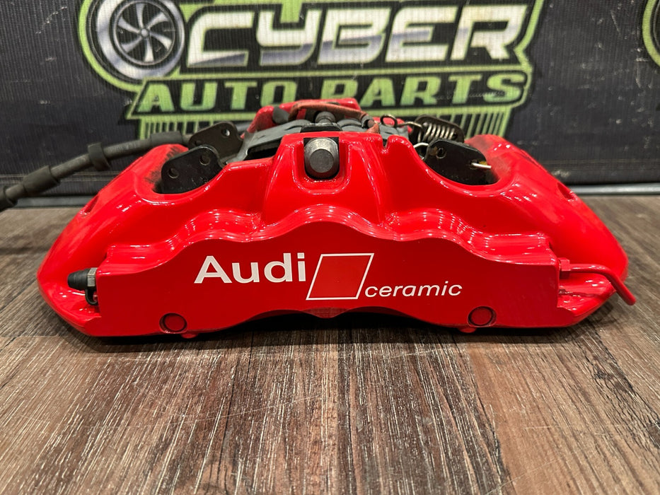 2021 AUDI R8 FRONT LEFT RED CARBON CERAMIC BRAKE CALIPER OEM *MINT CONDITION!*