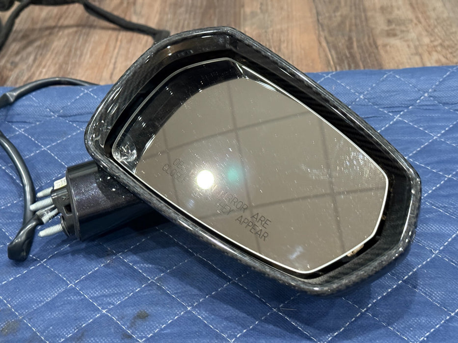 2014 AUDI R8 PLUS CARBON FIBER DOOR MIRRORS PAIR LEFT RIGHT OEM GENUINE