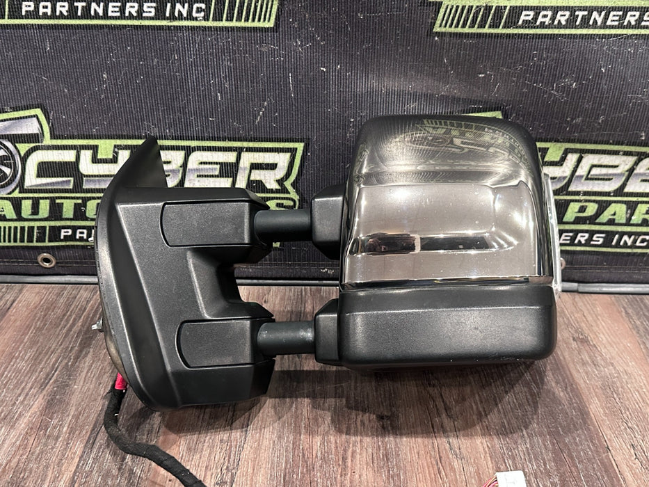 2017 NISSAN TITAN XD RESERVE LEFT CHROME MIRROR W CAMERA OEM 96302 EZ92A